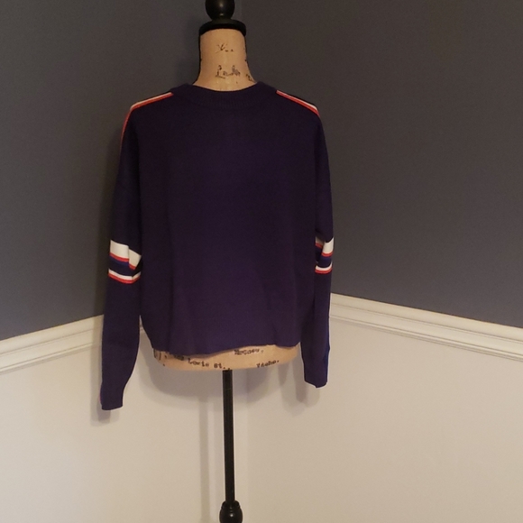 Navy Sweaters with Stripes - Picture 4 of 5